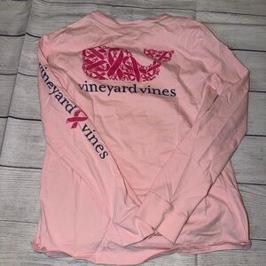 NWOT Women's Vineyard Vines Breast Cancer Long Sleeve Shirt